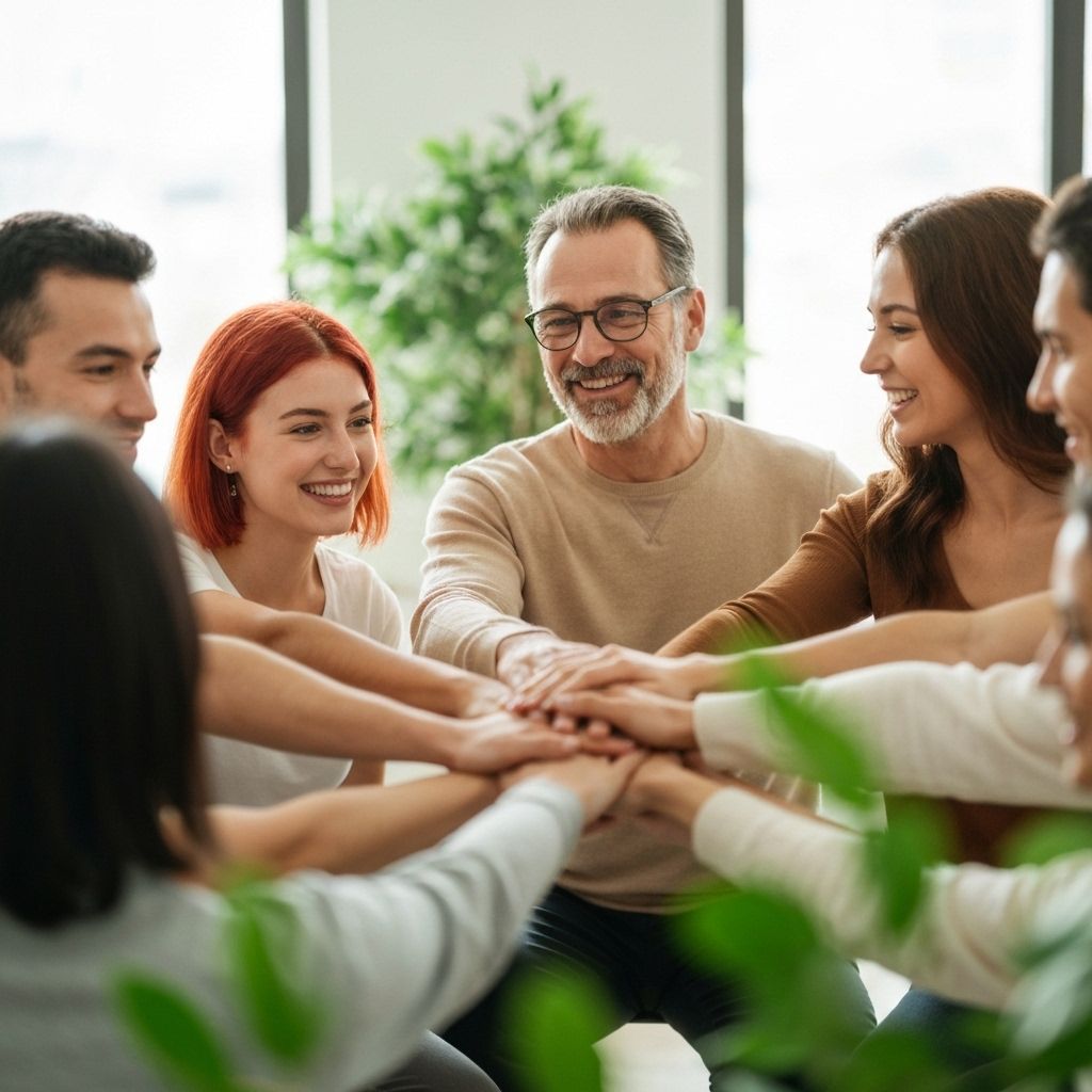 Pronto para fazer parte de um grupo de apoio